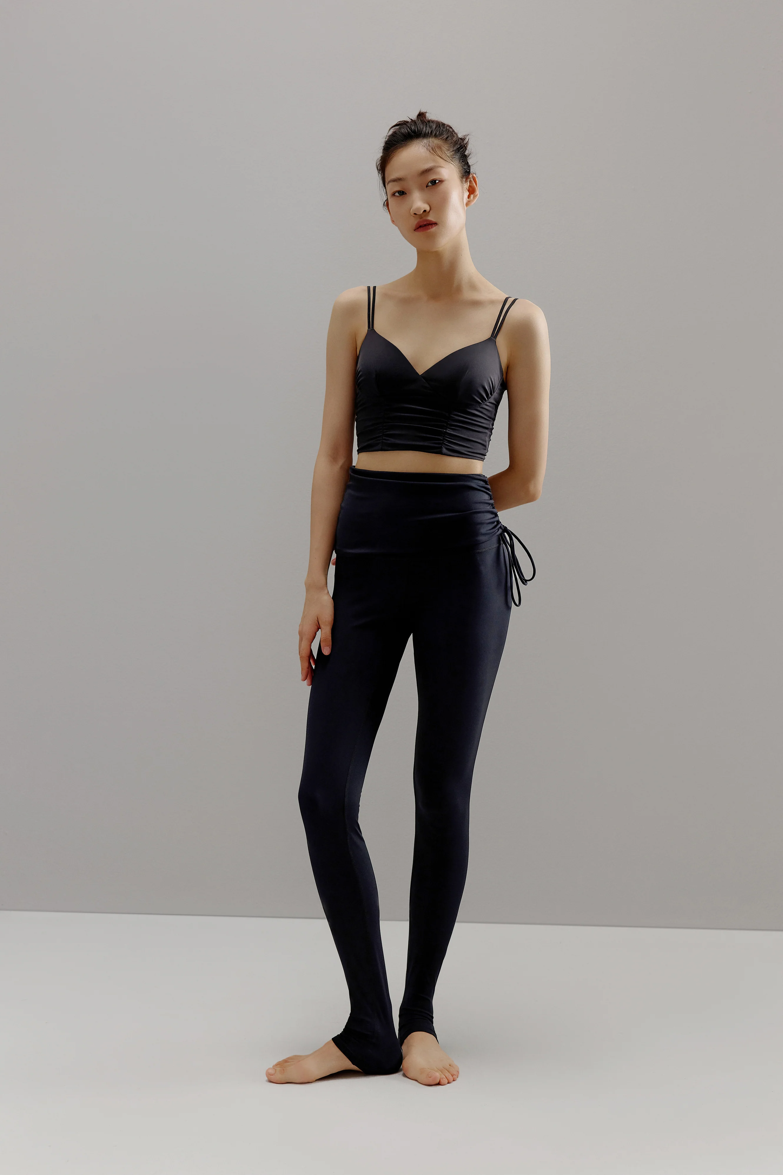 Active Ballet Stirrup Drawstring Leggings - Image 2