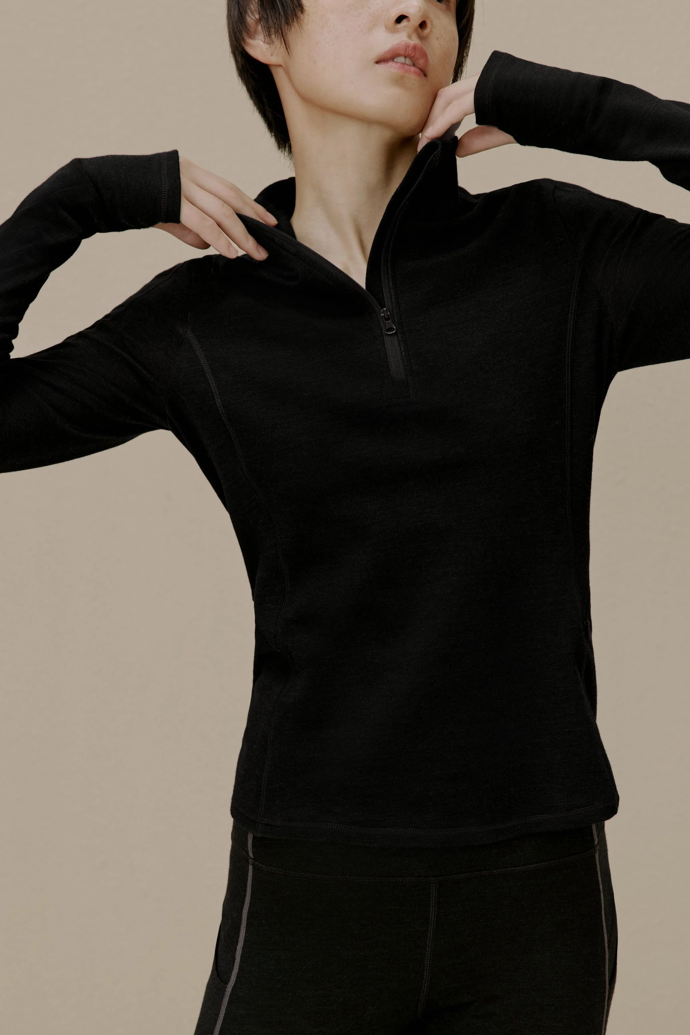 Active Wool Half Zip Top - Image 3