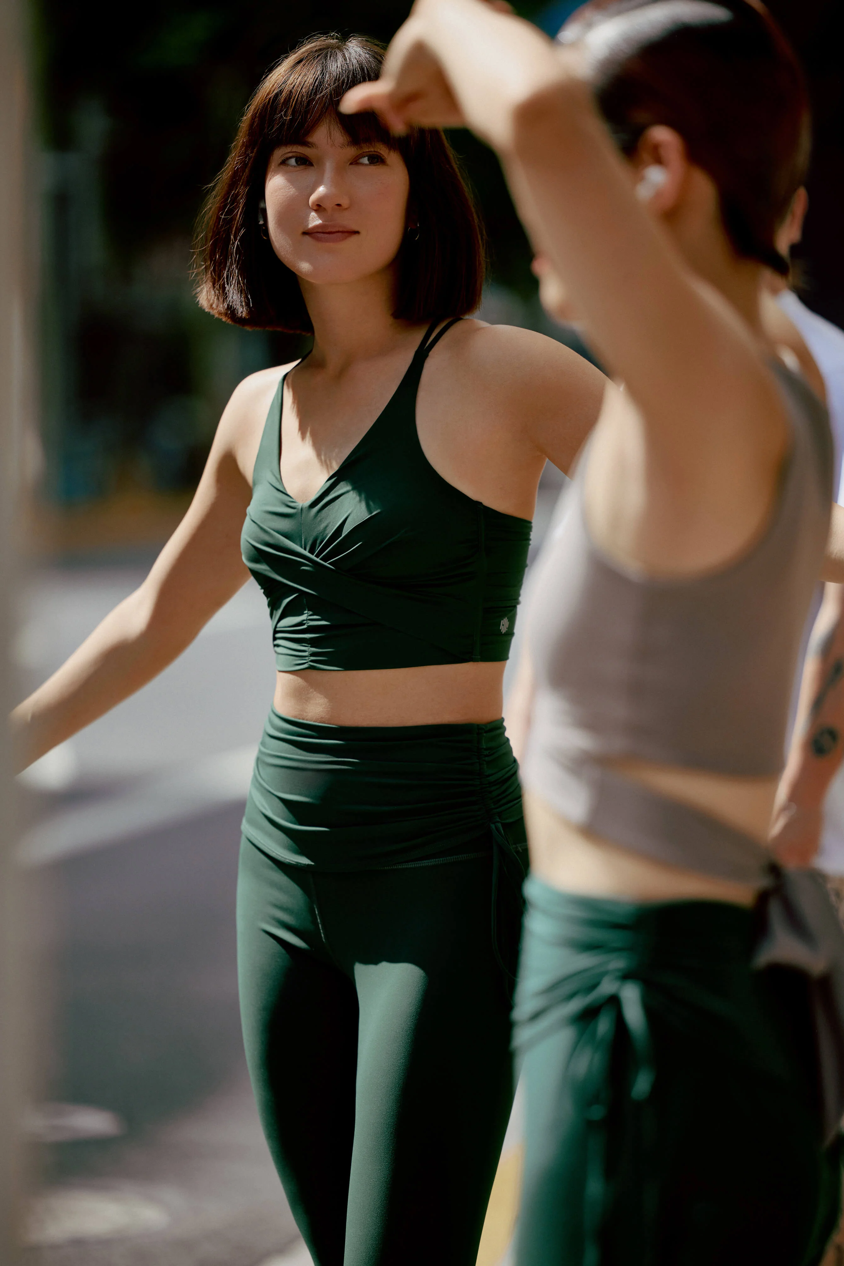 Ballet Pleated Plunge Bra Top - Image 2
