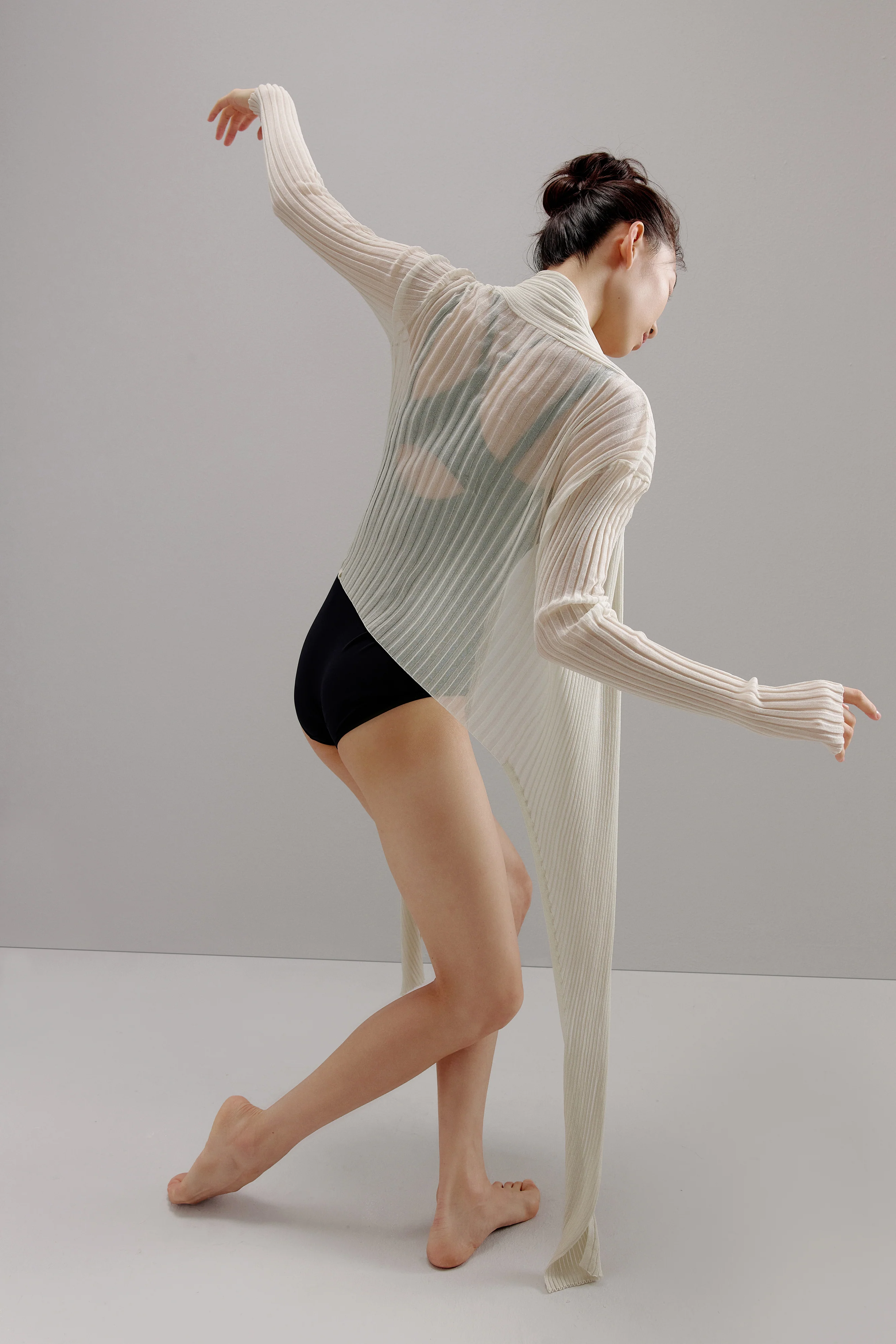 Ballet Ribbed Cardigan - Image 3
