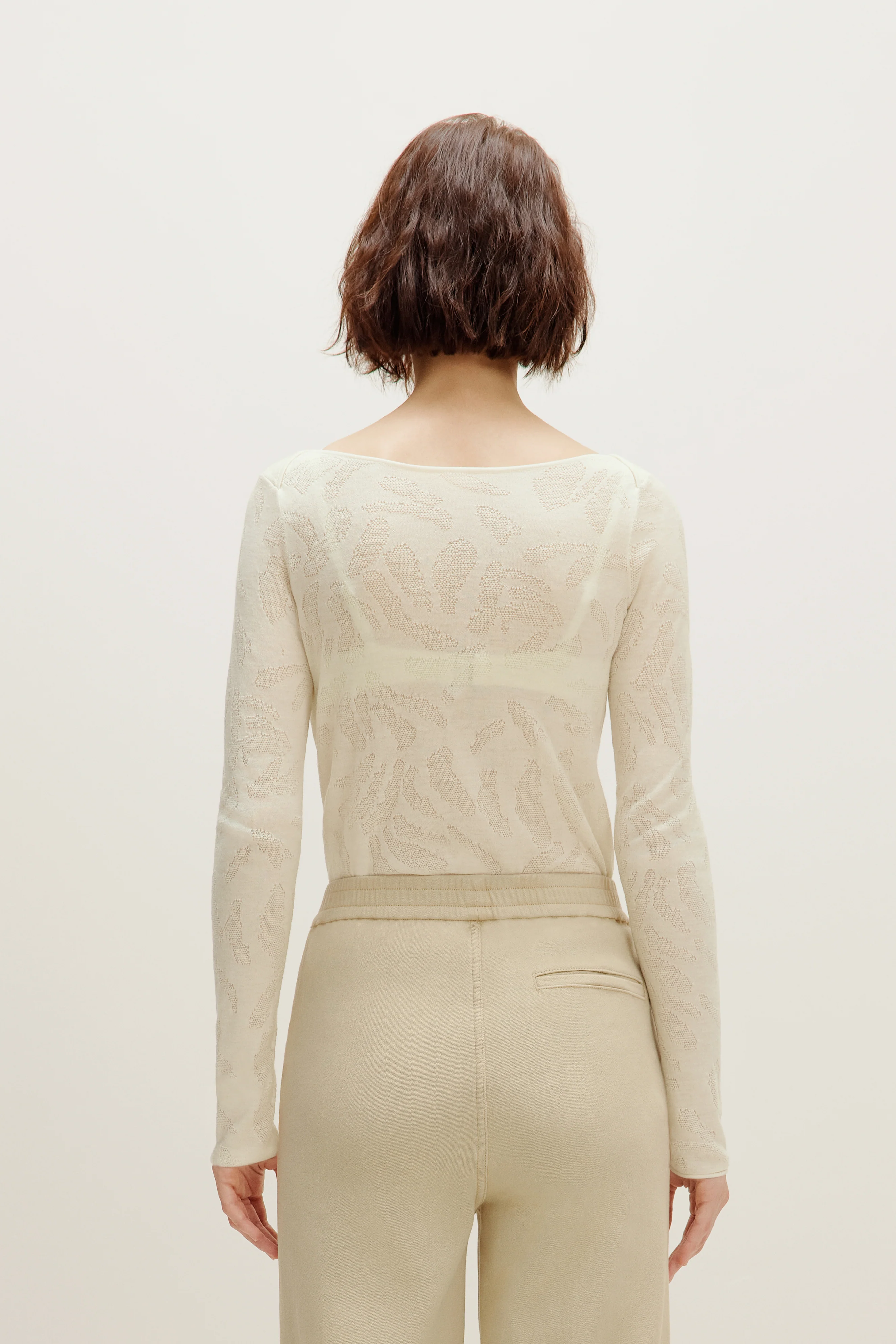 Boat Neck Merino Wool Sweater - Image 5