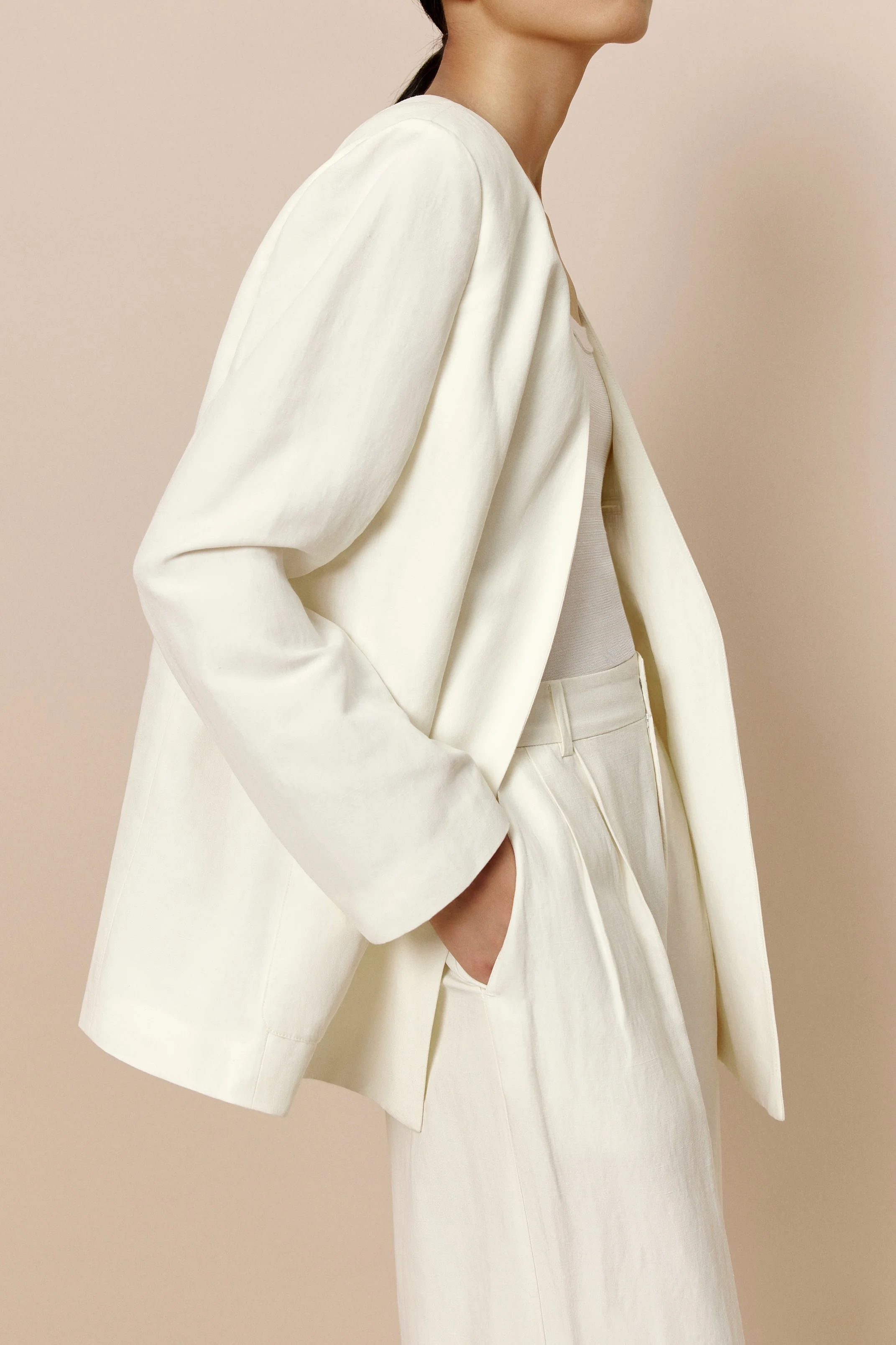 Collarless Blazer - Image 5