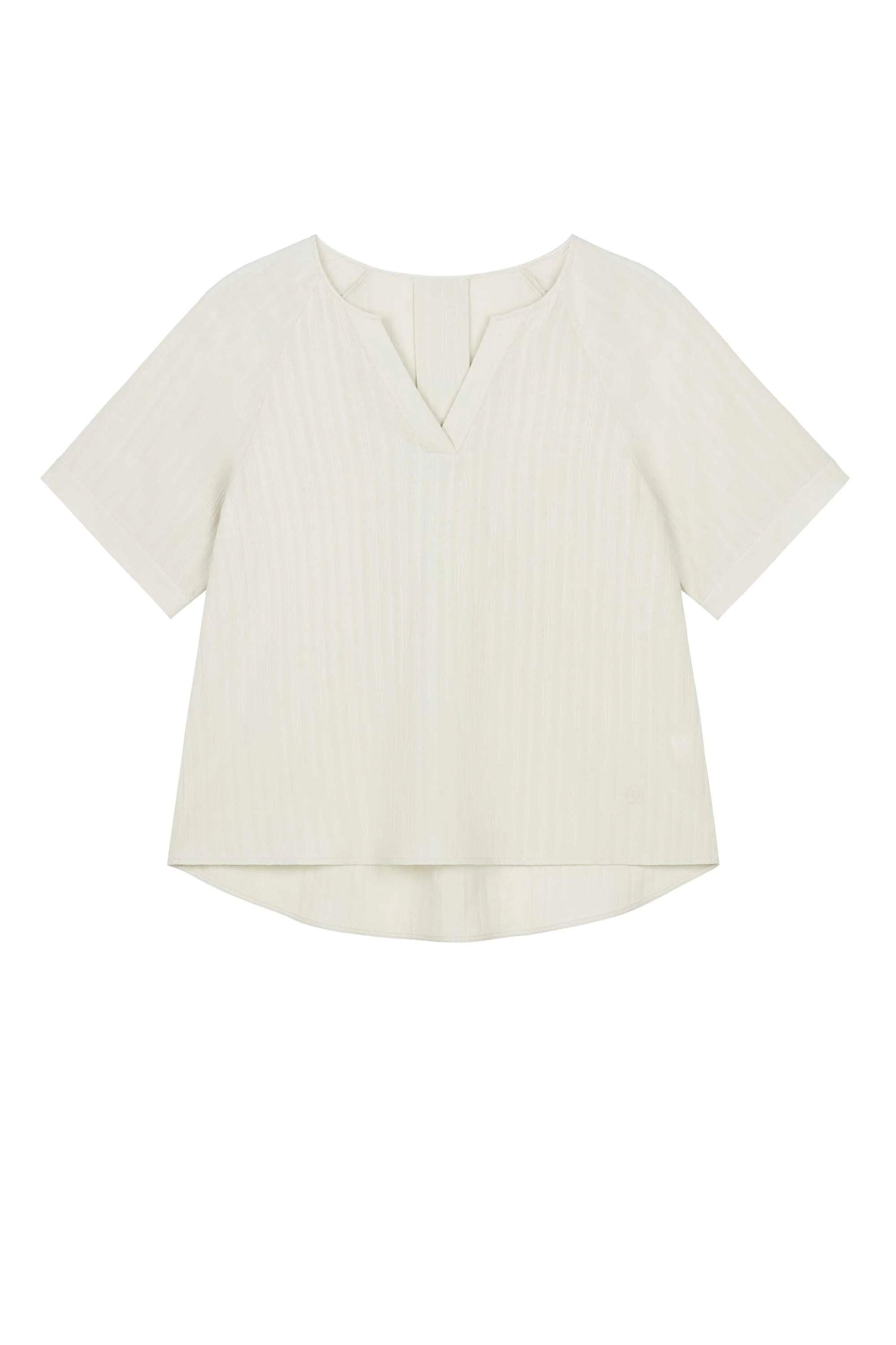 Cotton Jacquard Pajama Top - Image 8