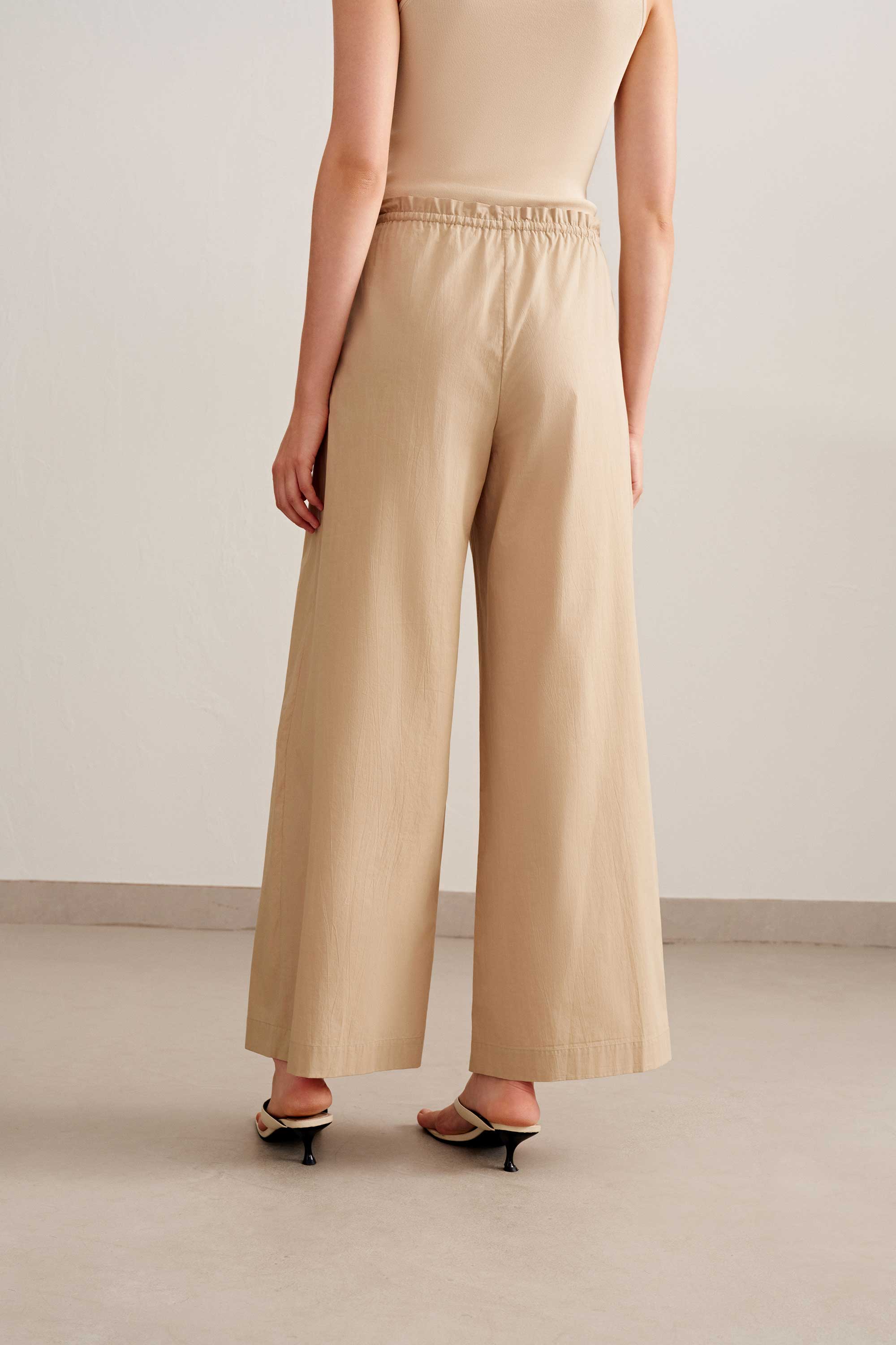 Cotton Wide Leg Pants - Image 3
