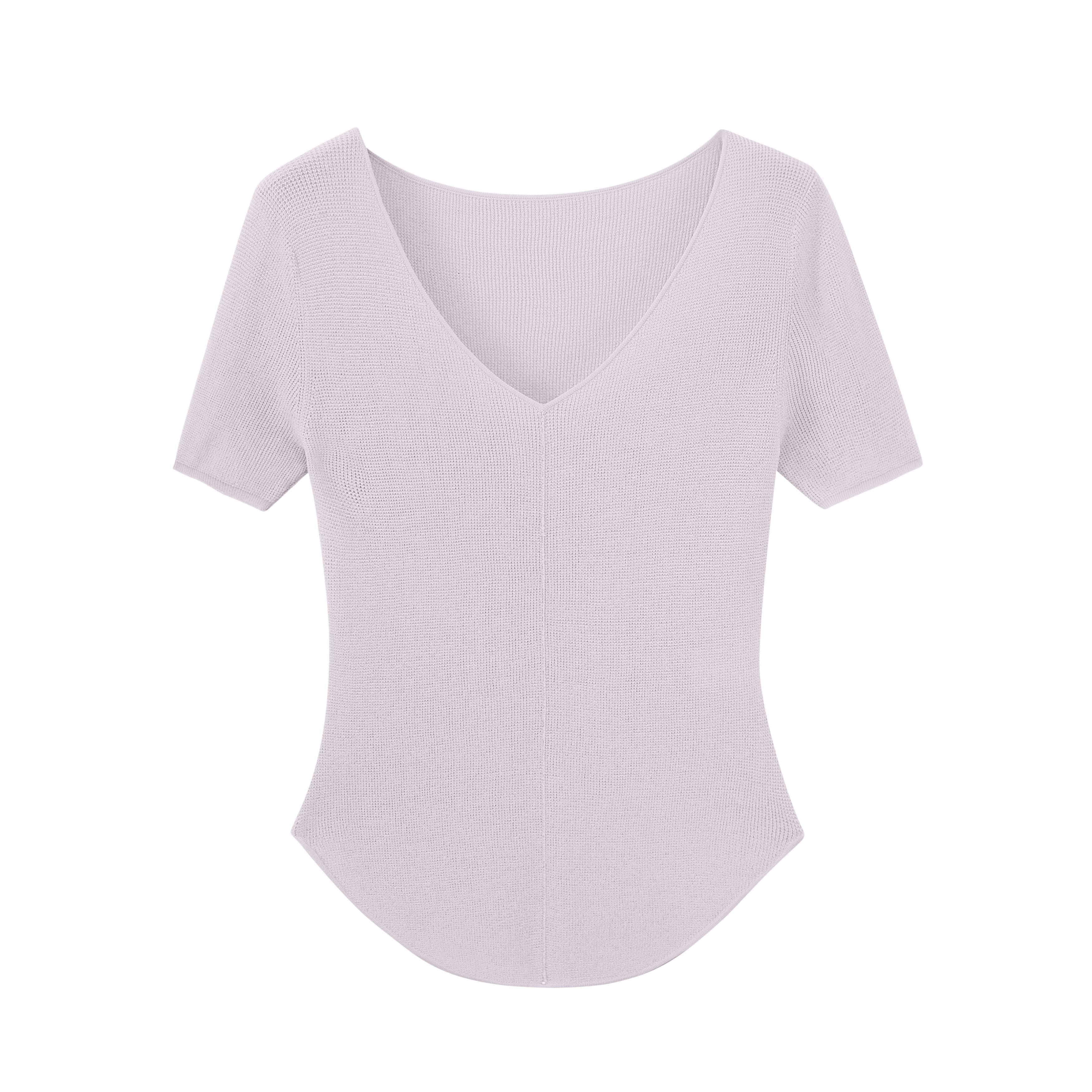 Easy Knit V-Neck Tee - Image 8