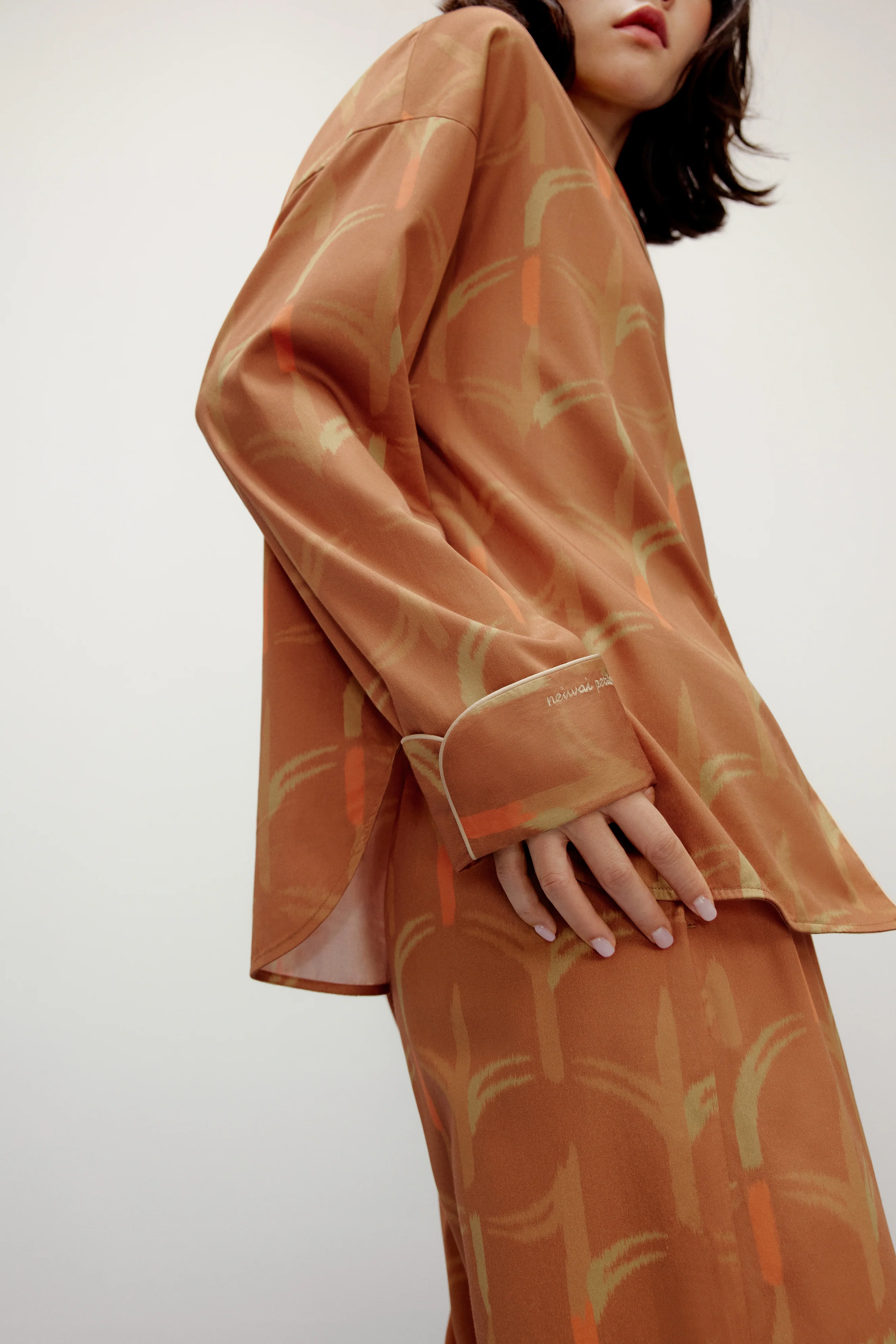 Flower Print Classic Embroidered Pajama Pants - Image 4