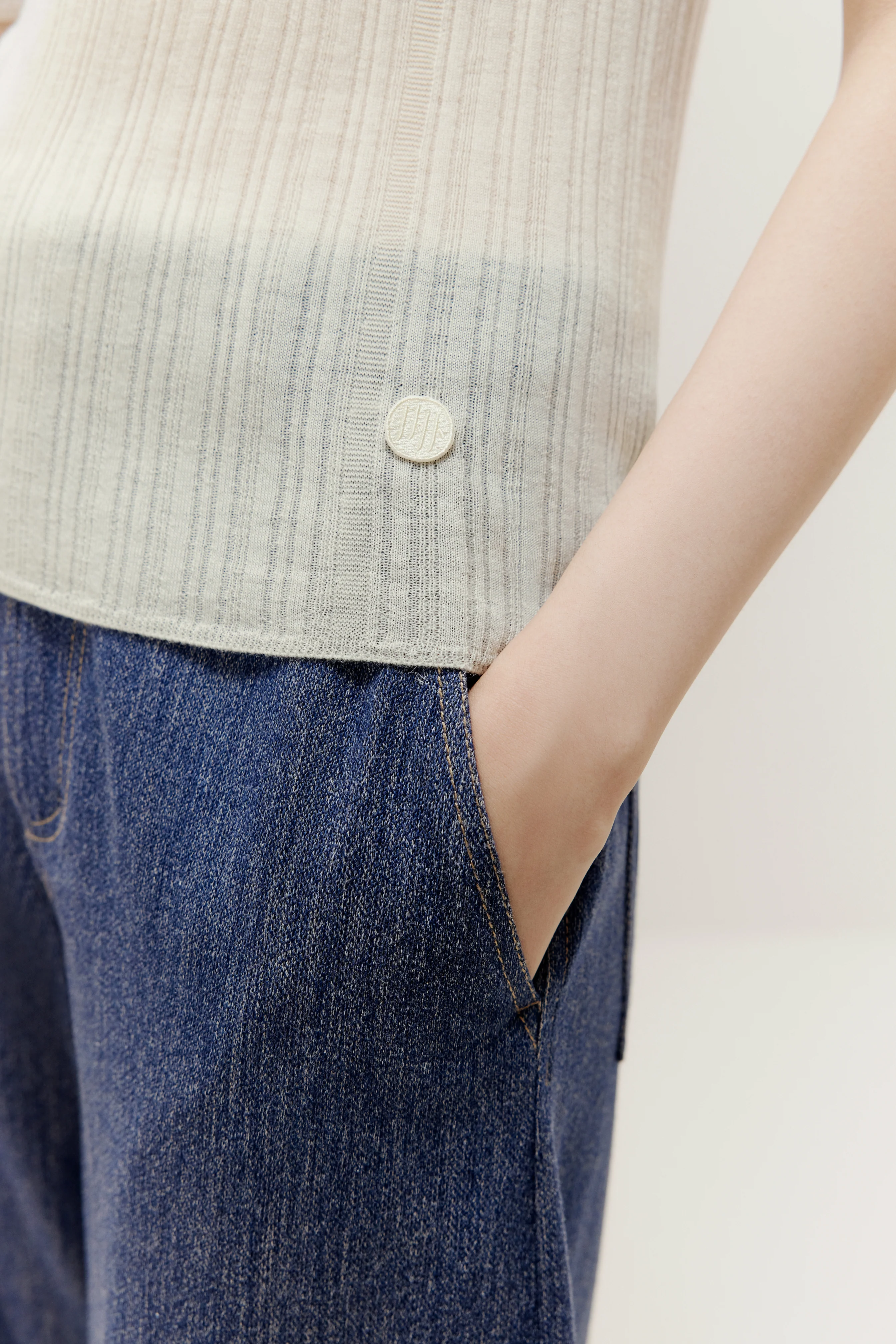 Half Sleeve Merino Wool Sweater - Image 4