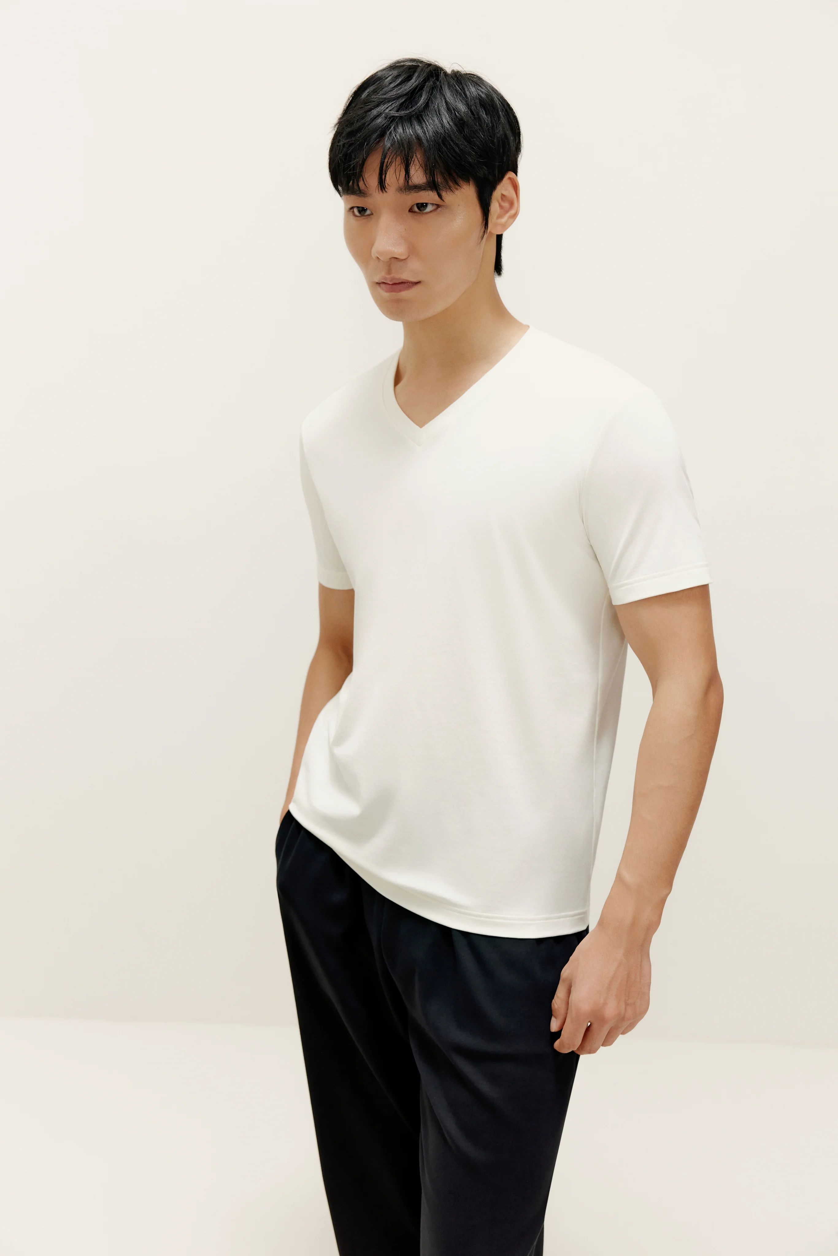 Men's V-neck Short-Sleeve Undershirt - Image 2