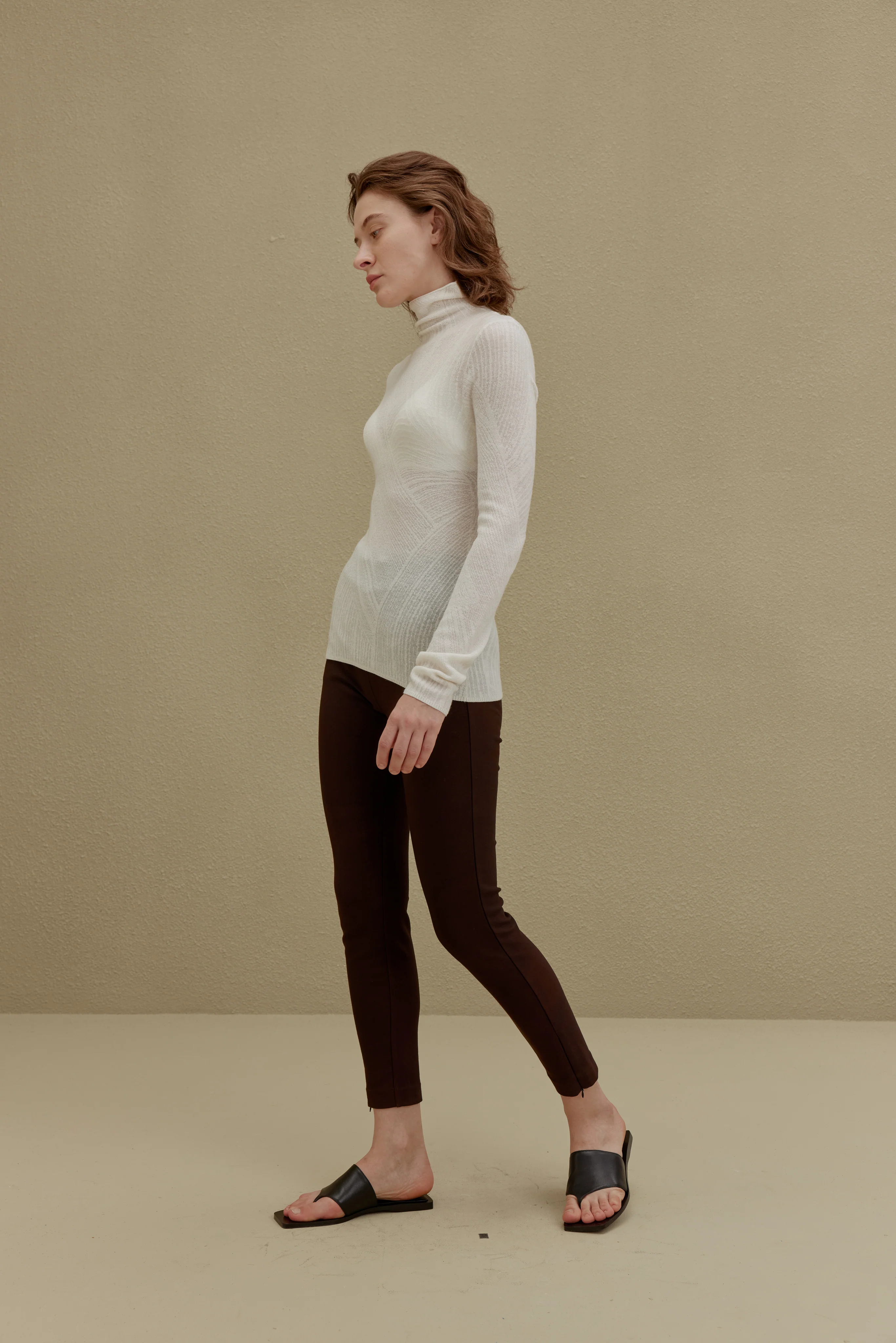Classic Merino Wool Jacquard Turtleneck Sweater - Image 3