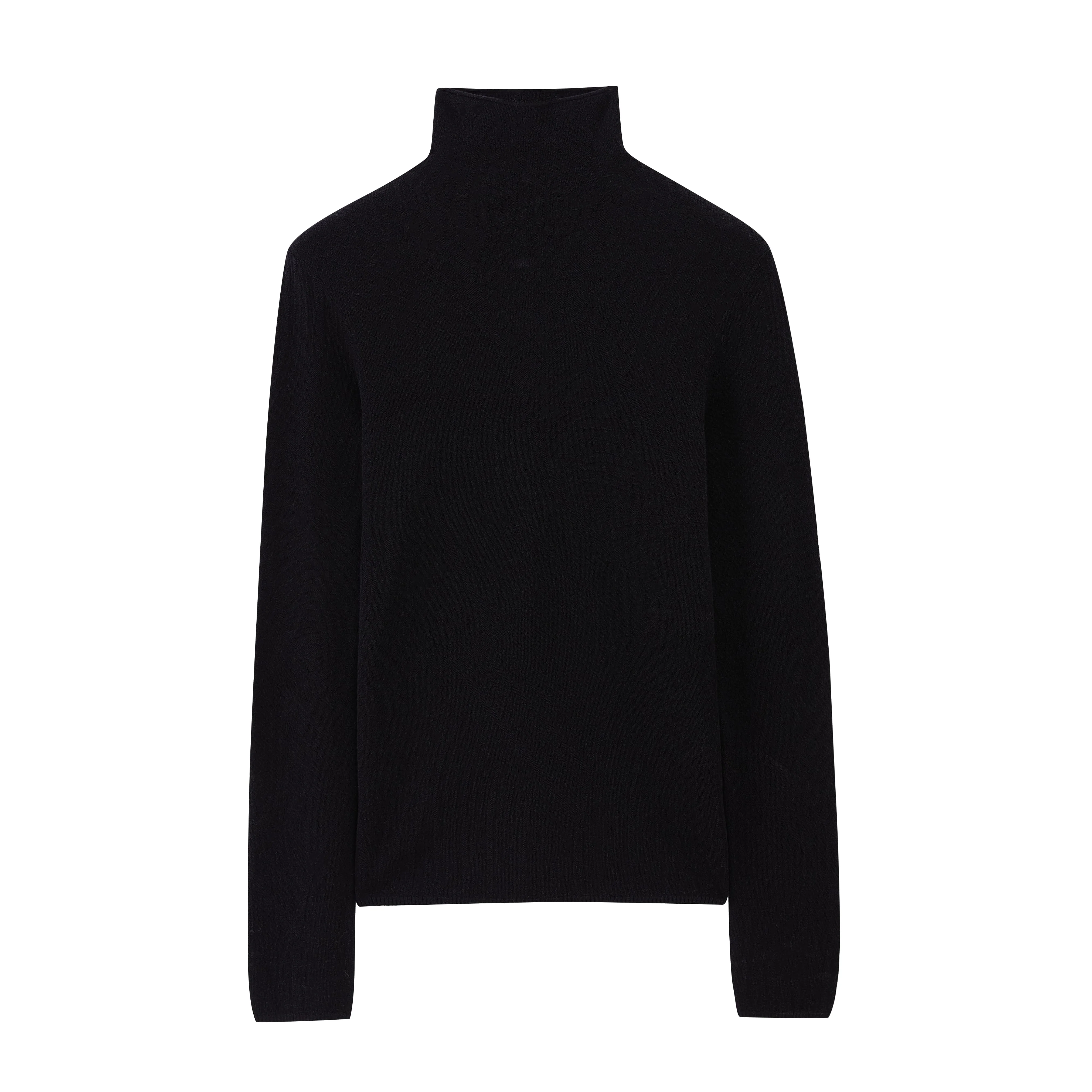 Classic Merino Wool Jacquard Turtleneck Sweater - Image 5