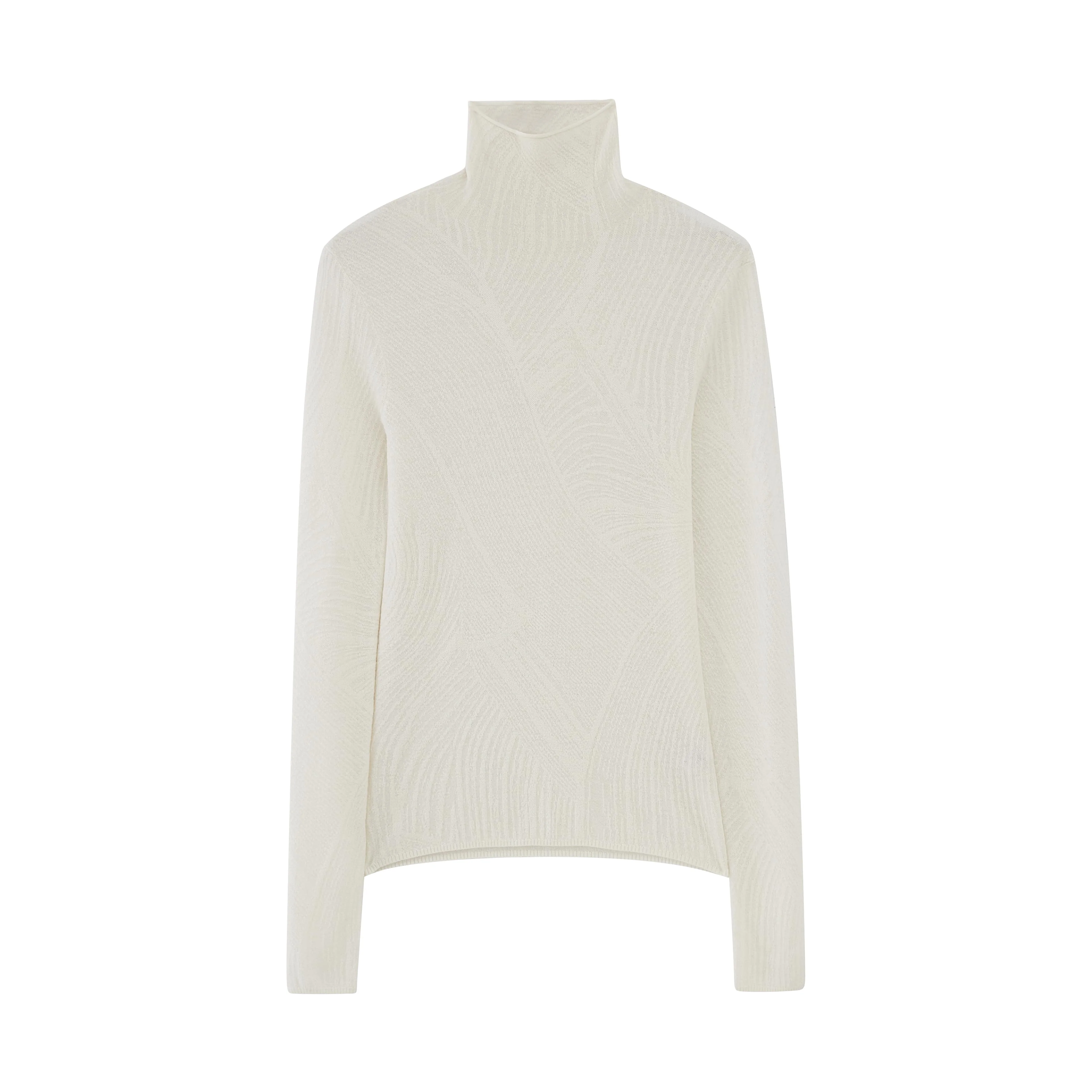 Classic Merino Wool Jacquard Turtleneck Sweater - Image 6