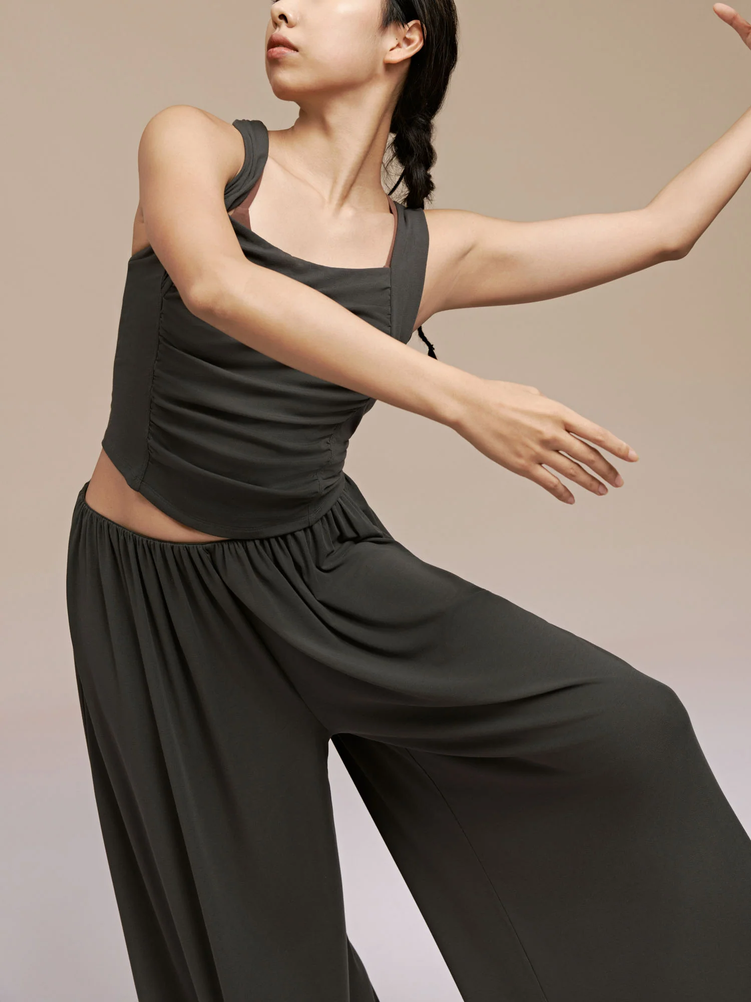 Modal Pleated Dance Tank Top - Image 4