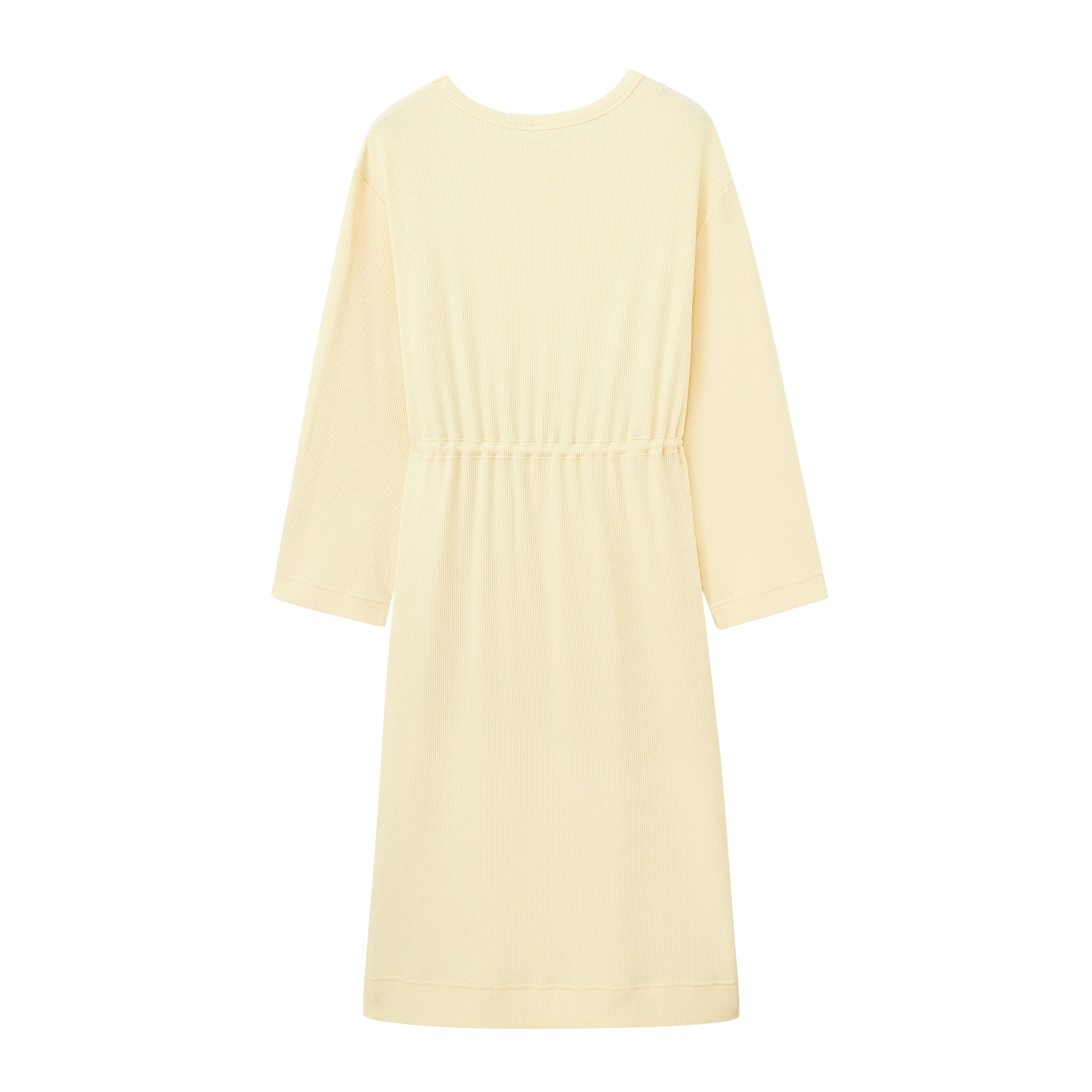 Ribbed Drawstring Waist Dress - Image 11
