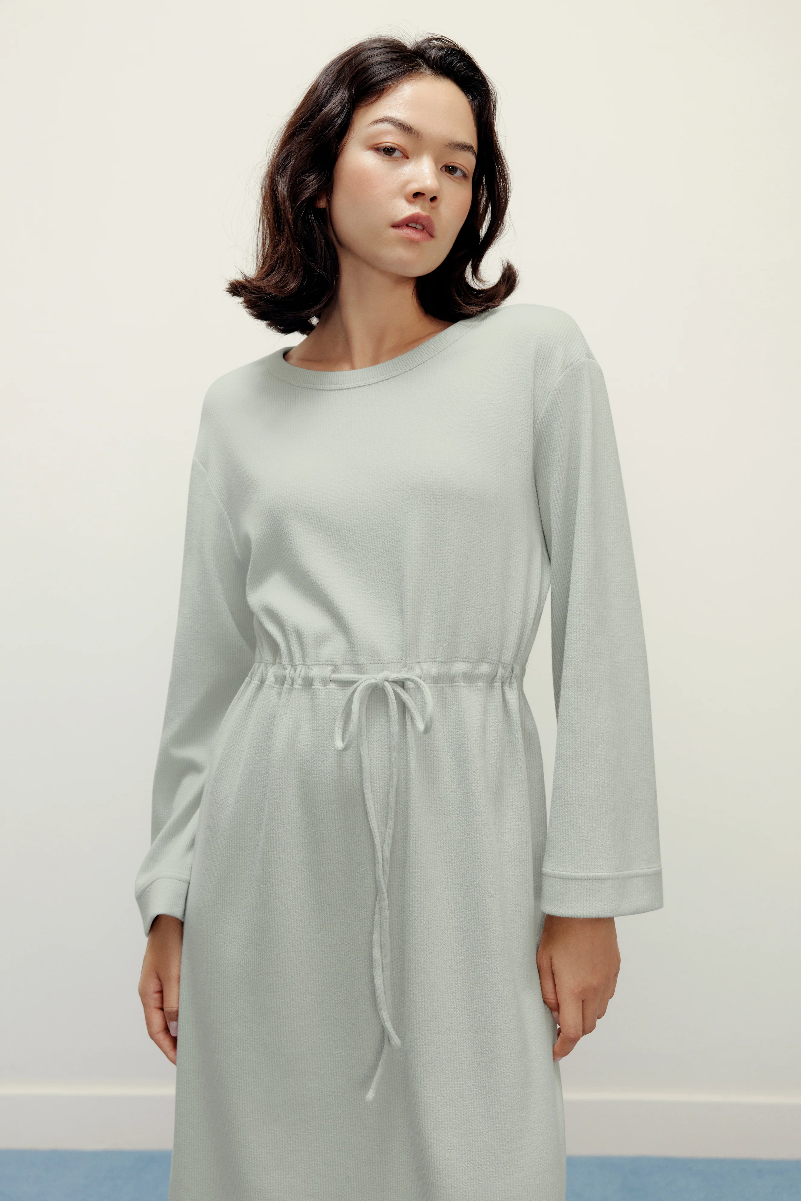 Ribbed Drawstring Waist Dress - Image 6