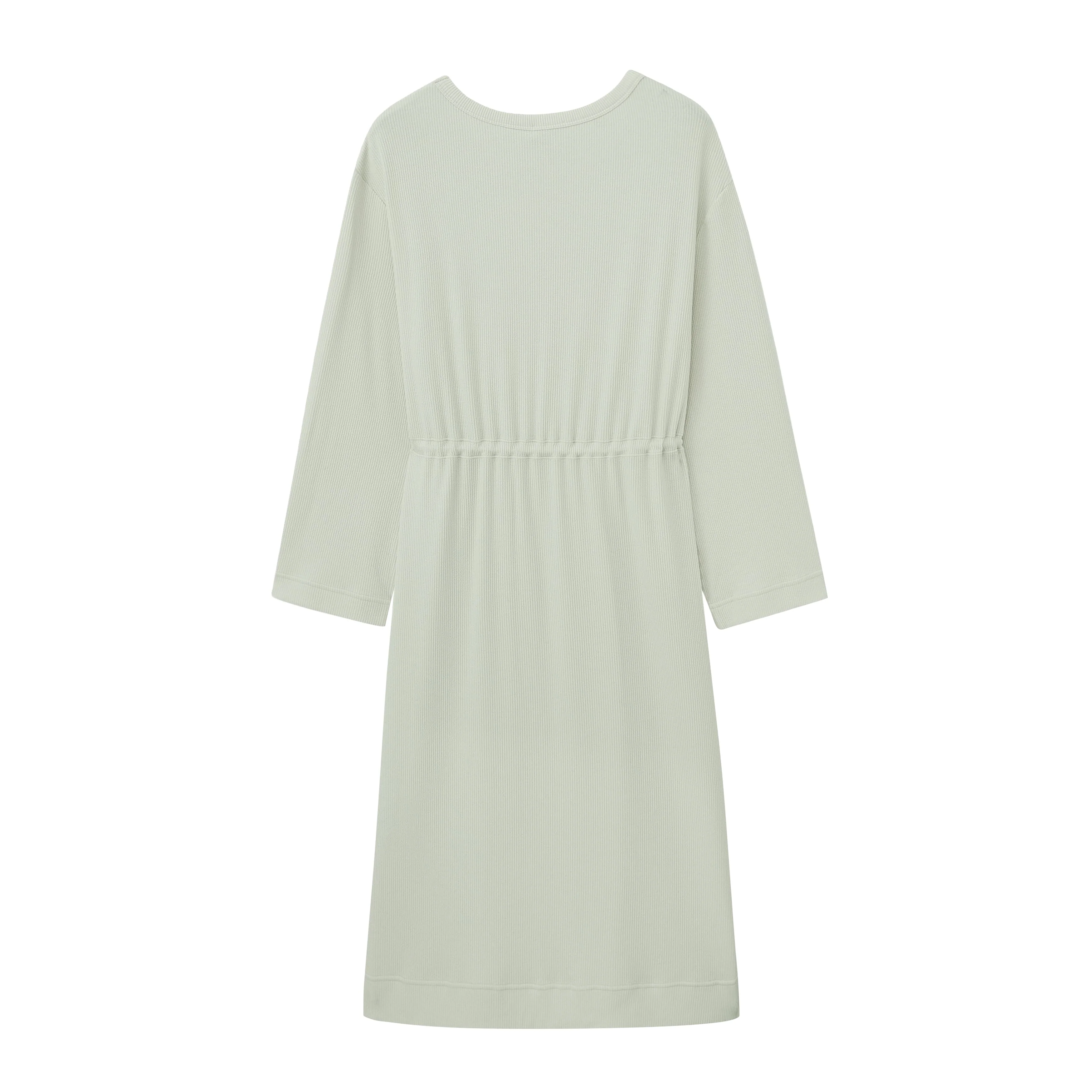 Ribbed Drawstring Waist Dress - Image 9
