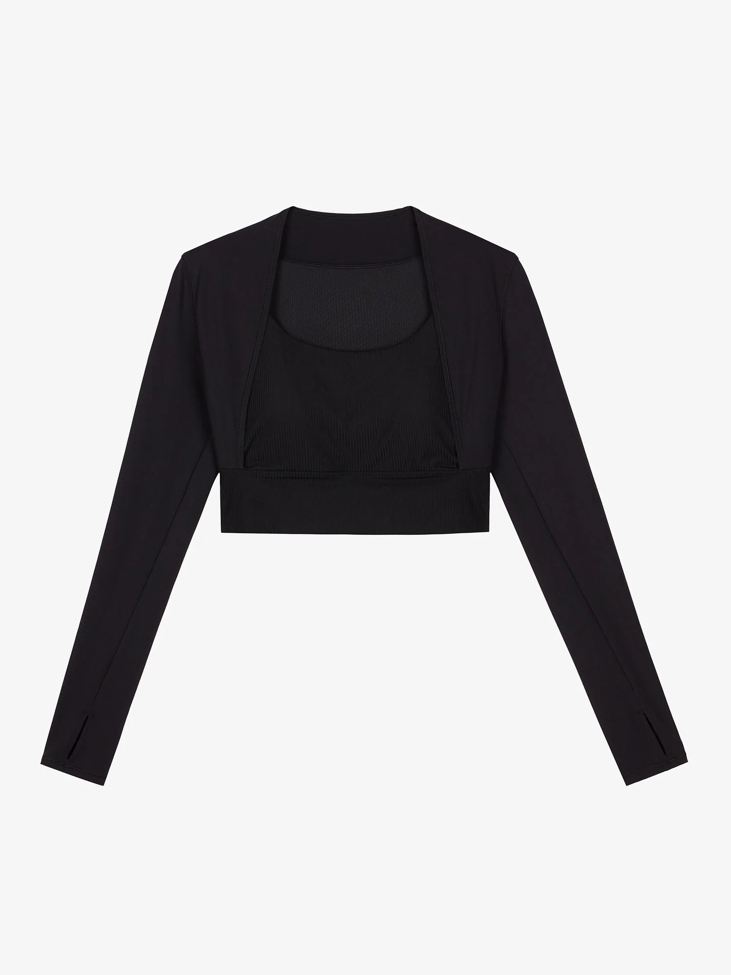 Ribbed Mousse Padded Long Sleeve T-Shirt - Image 10