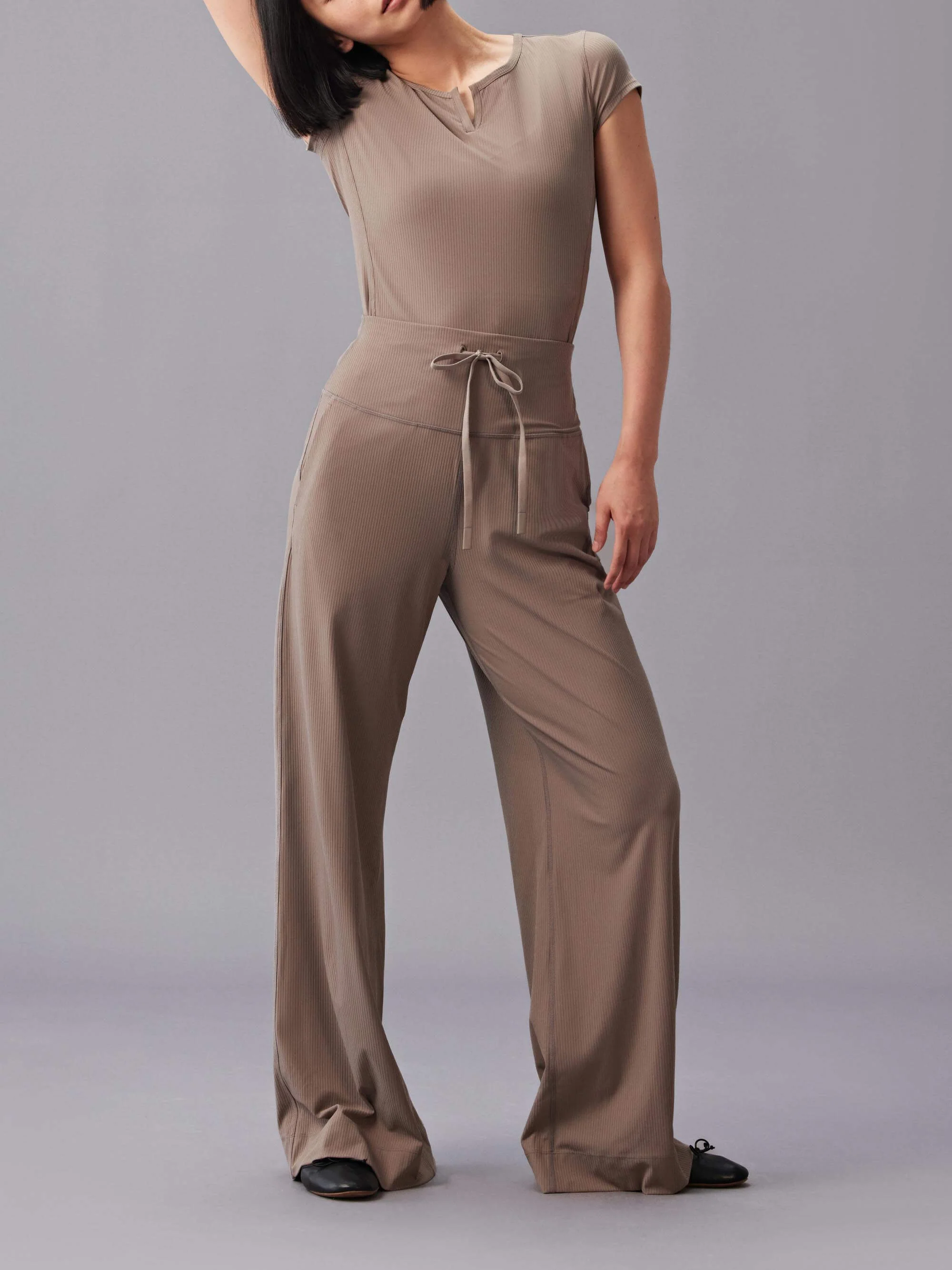NEIWAI ACTIVE X NYCB Ribbed Mousse Wide Leg Pants - Image 4