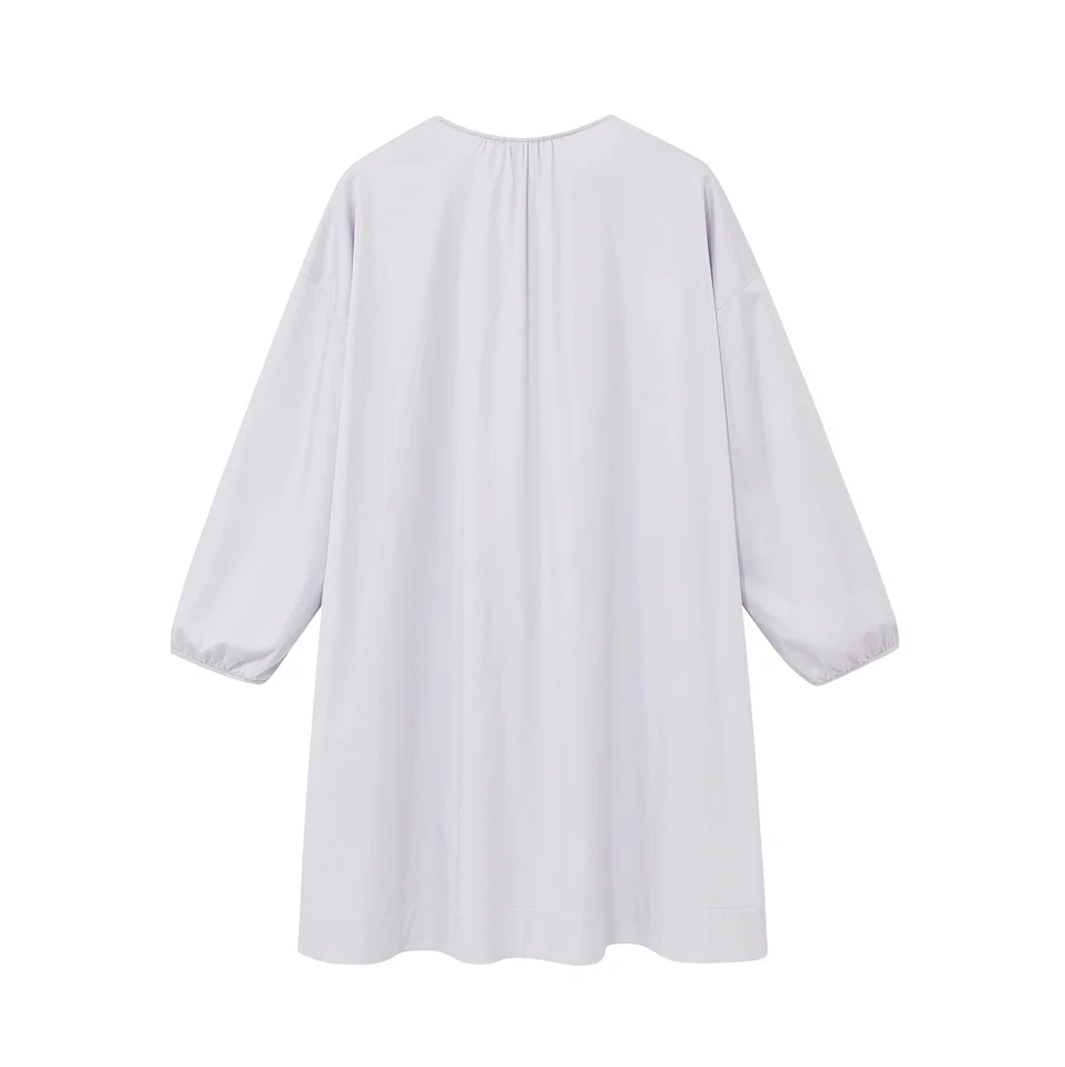 Ruched Collarless Pajama Dress - Image 9