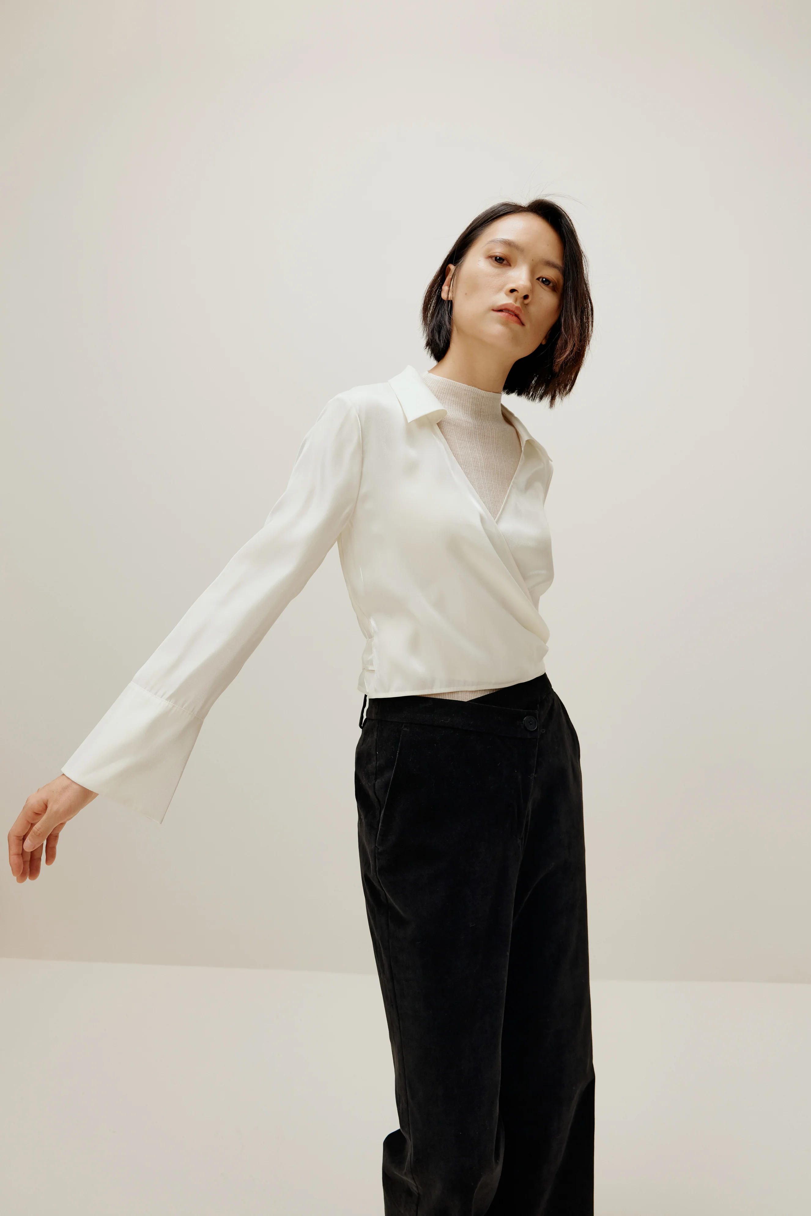 Satin Wrap Shirt - Image 6
