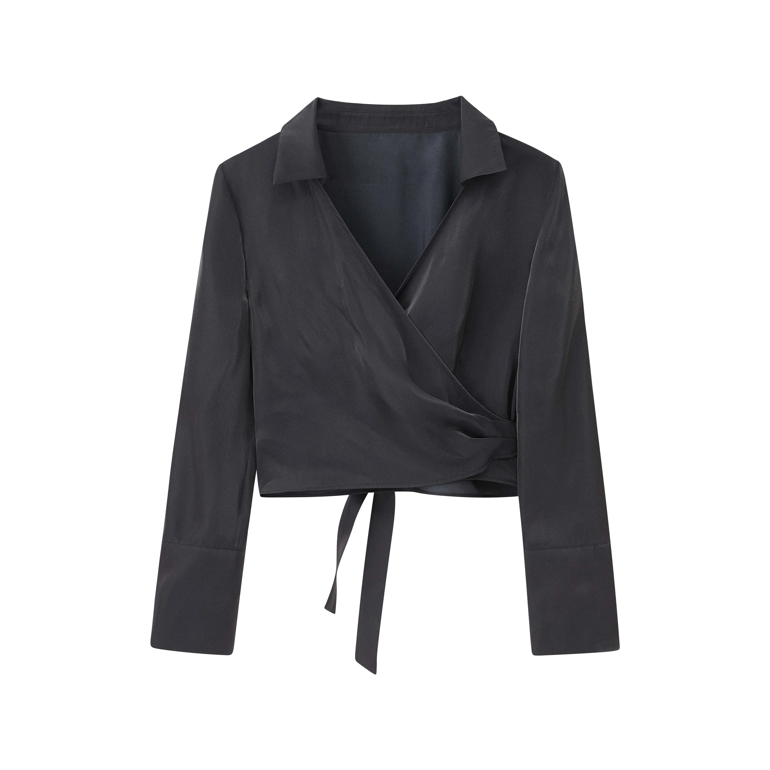 Satin Wrap Shirt - Image 8