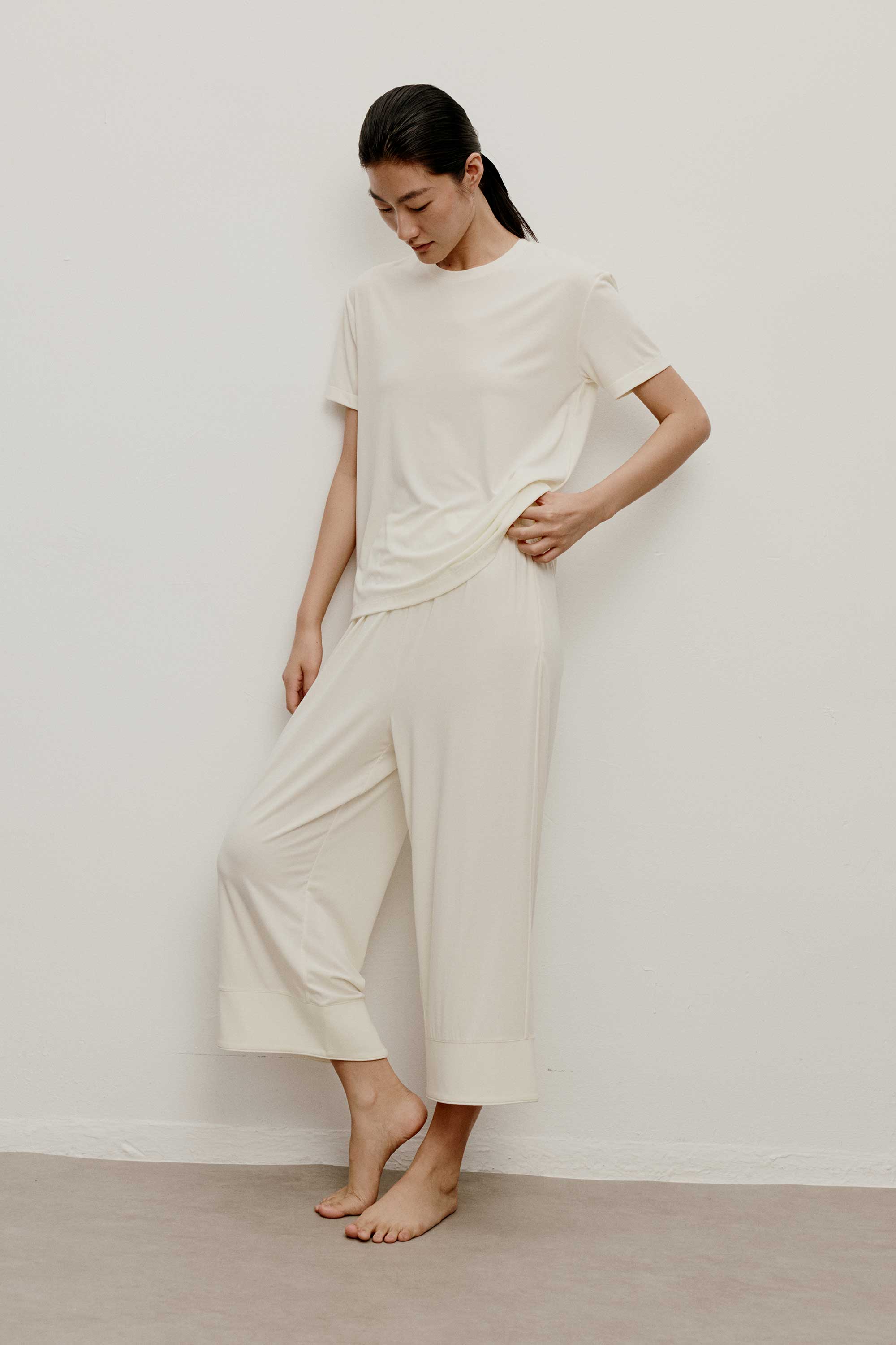 Silk Modal Short Sleeve T-Shirt - Image 7