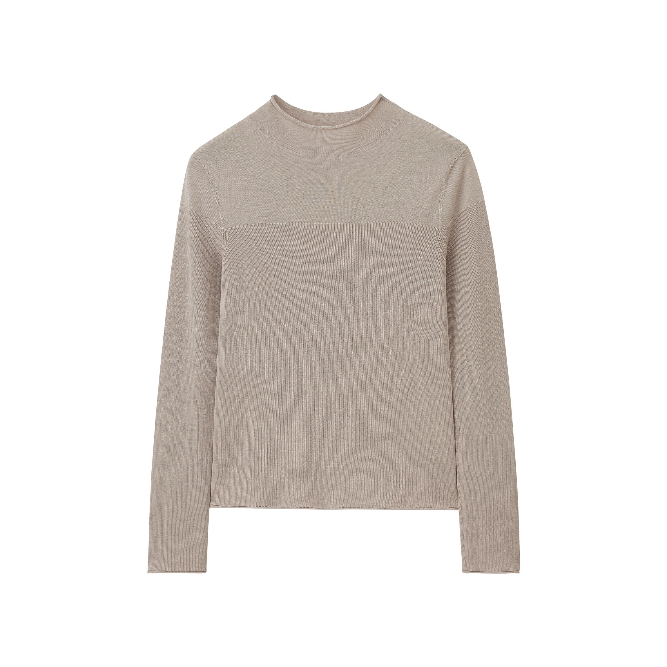 Silky Wool Mock Neck Sweater - Image 8