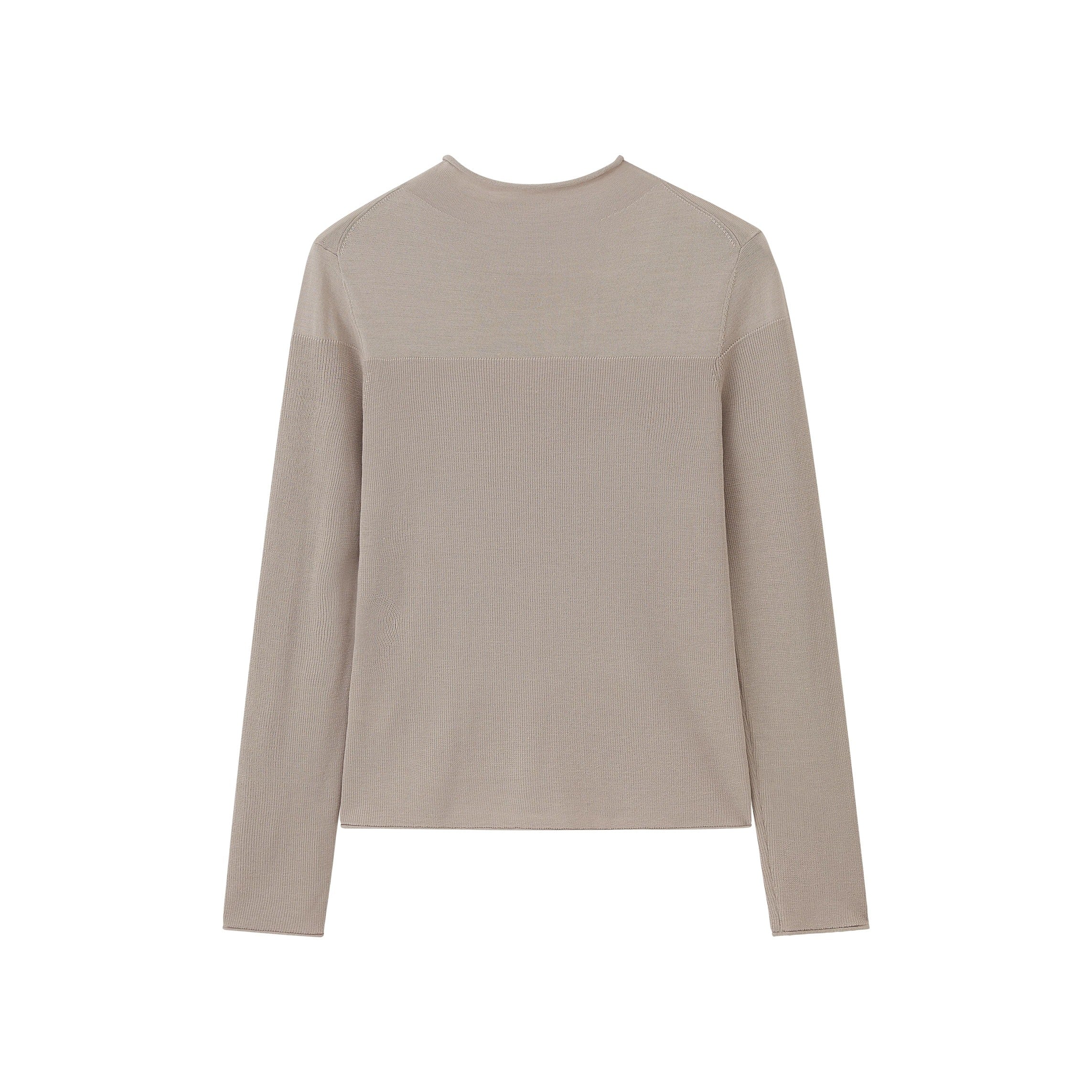 Silky Wool Mock Neck Sweater - Image 9