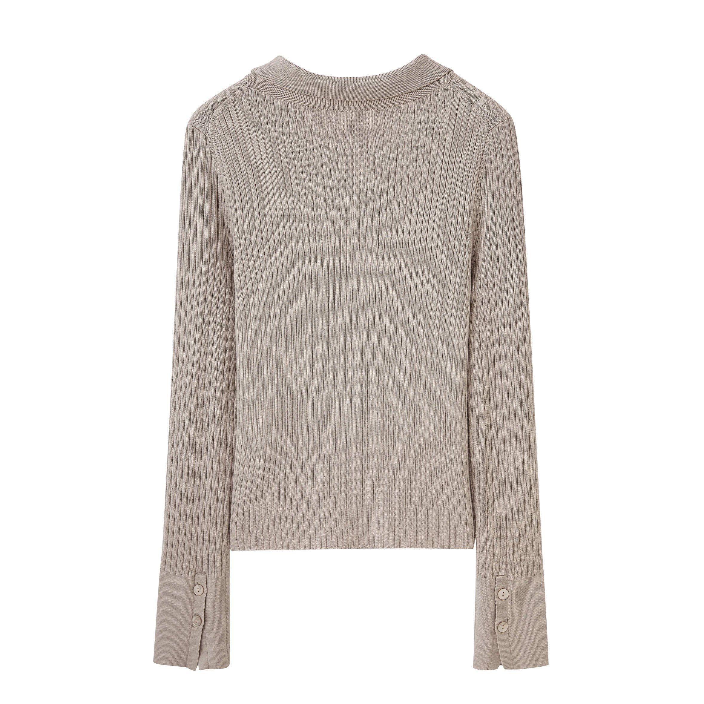 Silky Wool Zip Up Cardigan - Image 8