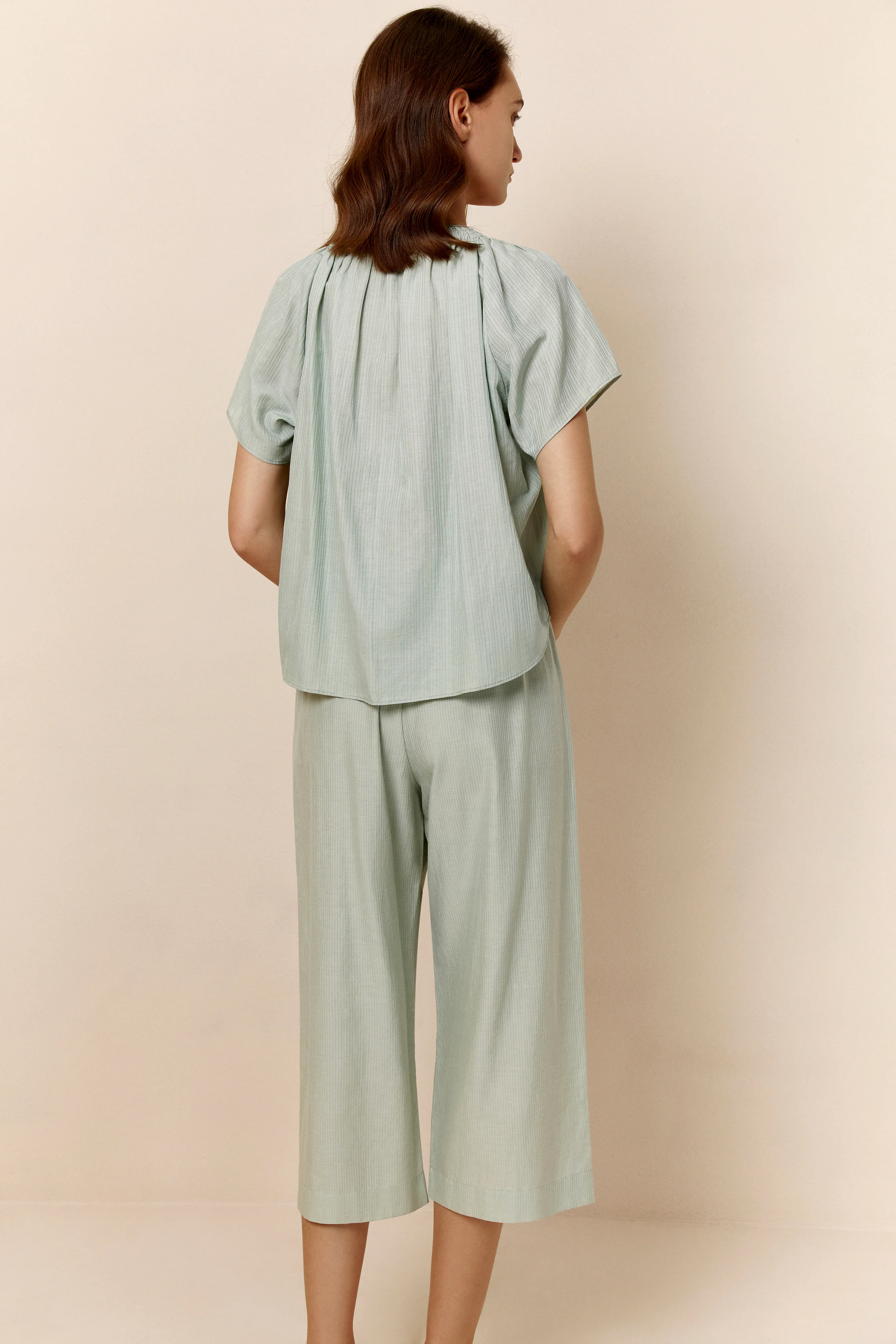 Silk Cotton Straight Leg Pants - Image 2
