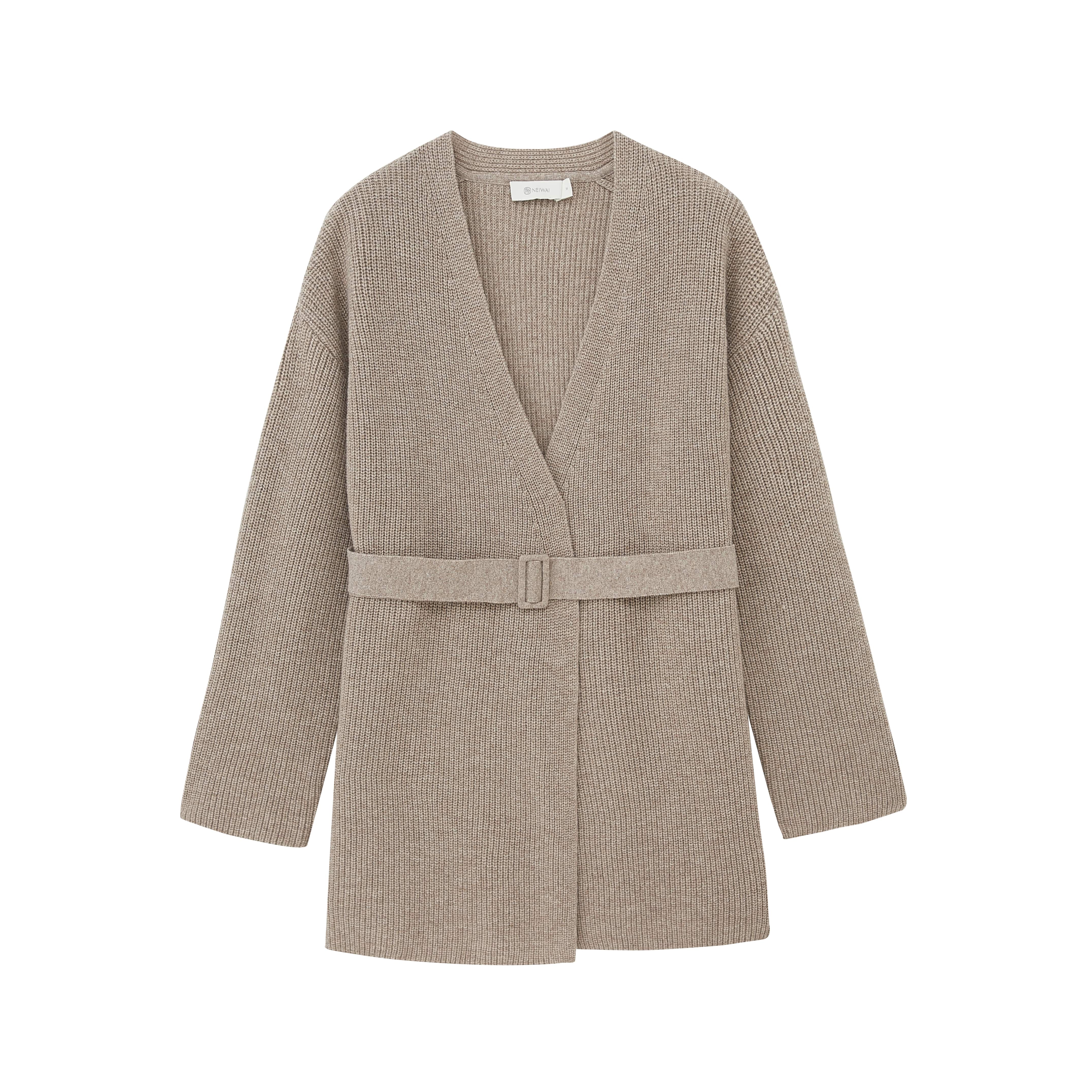 V-Neck Loose Fit Wool Cardigan - Image 8