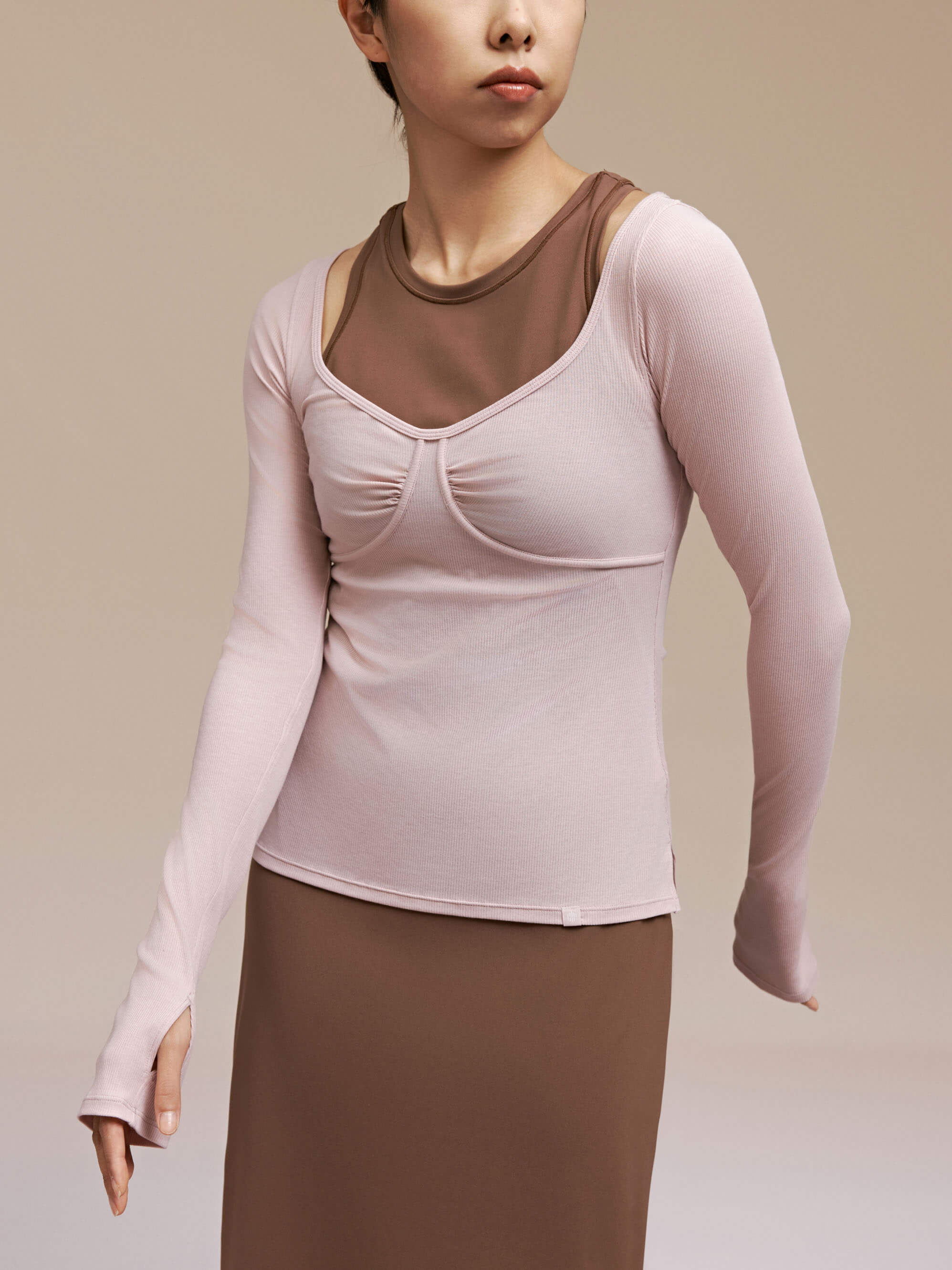 Dance Ruched Long Sleeve Top