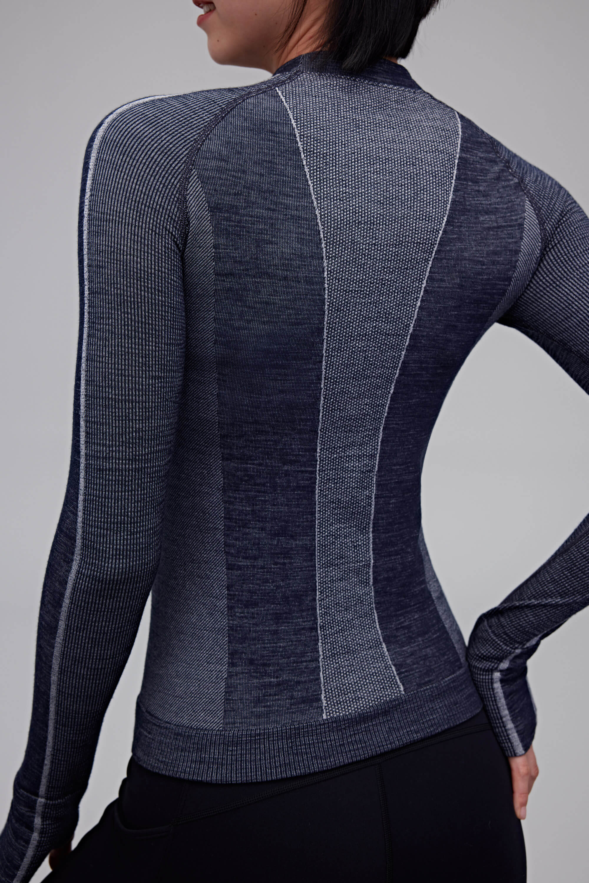 Wool Seamless Mock Neck Top - Image 3